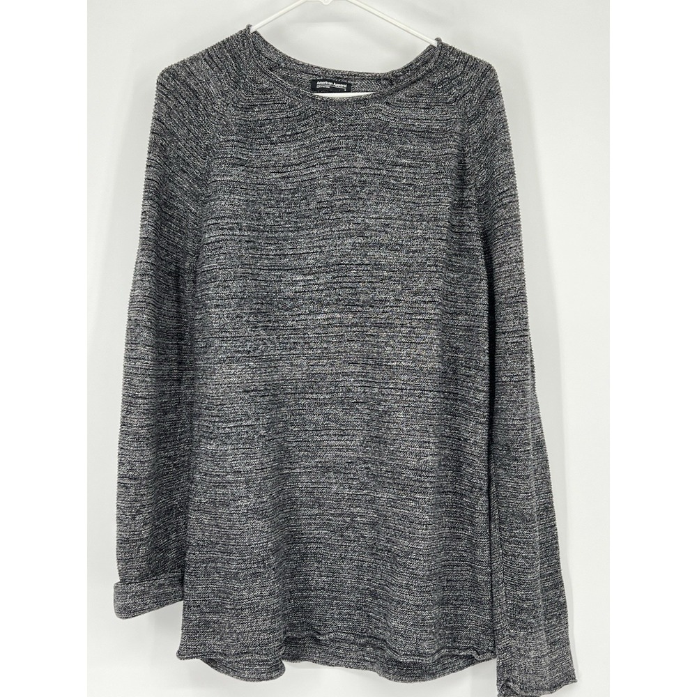 American Apparel Combed Cotton Knit Rollneck Sweater Size Medium Grey Y2K